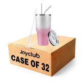 30 oz Pink Glitter Stainless Steel Tumbler / Case of 32